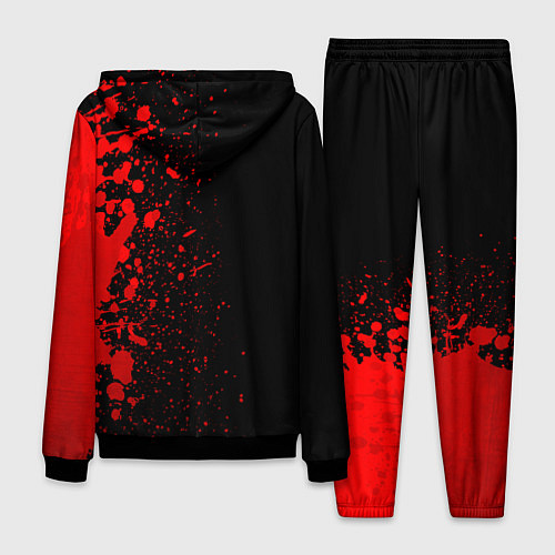 Мужской костюм Papa Roach - red gradient по-вертикали / 3D-Черный – фото 2