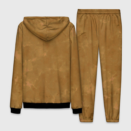 Мужской костюм Светлый оливково-коричневый однотонный текстурный / 3D-Черный – фото 2