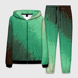 Костюм мужской Градиент текстурный зелёный, цвет: 3D-черный