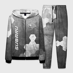 Костюм мужской Subaru - grey gradient вертикально, цвет: 3D-черный