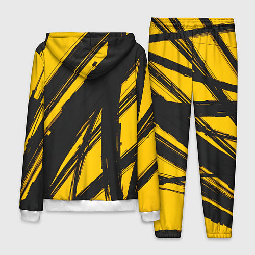 Мужской костюм Абстракция на желтом / 3D-Белый – фото 2
