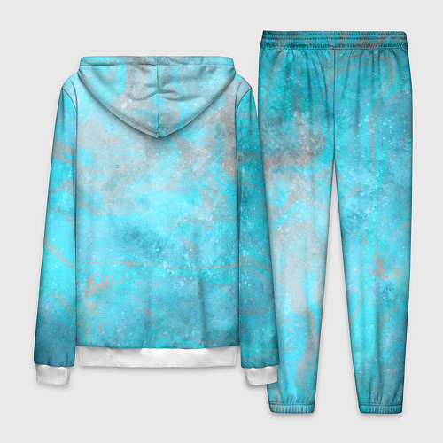 Мужской костюм Абстракция - light blue sea surface / 3D-Белый – фото 2