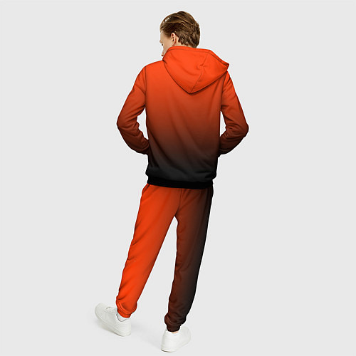 Мужской костюм Анахайм Дакс - оранжевый градиент / 3D-Черный – фото 4