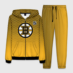 Костюм мужской Бостон Брюинз - паттерн треугольников, цвет: 3D-черный