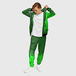 Костюм мужской GTA6 - green gradient по-вертикали, цвет: 3D-черный — фото 2