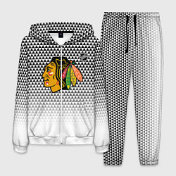 Мужской костюм Чикаго Блэкхокс - геометрический паттерн с градиен