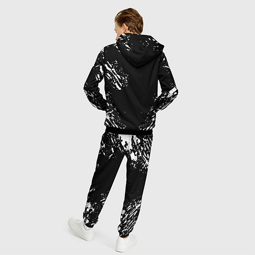 Мужской костюм Monster energy white splash / 3D-Черный – фото 4