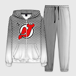 Костюм мужской Нью Джерси Девилз - геометрический градиент, цвет: 3D-белый