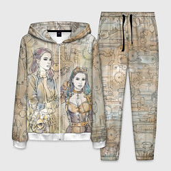 Костюм мужской Девушки стимпанк, цвет: 3D-белый