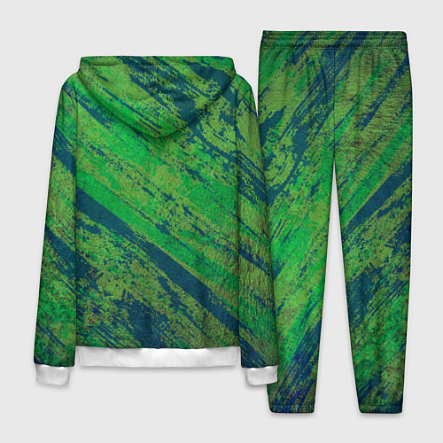 Мужской костюм Абстракция - green paint strokes / 3D-Белый – фото 2