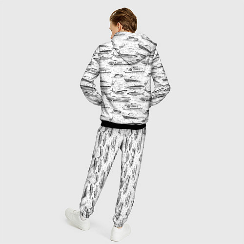 Мужской костюм Корюшка и водный транспорт / 3D-Черный – фото 4