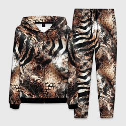 Мужской костюм Змеиная кожа и полоски зебры микс - сафари паттерн