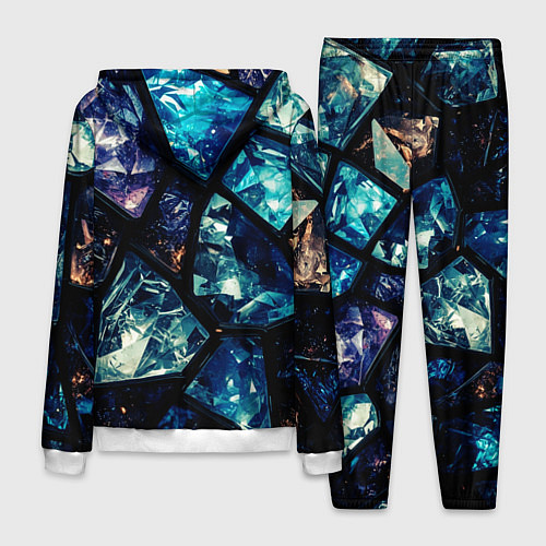 Мужской костюм Текстура драгоценных камней / 3D-Белый – фото 2