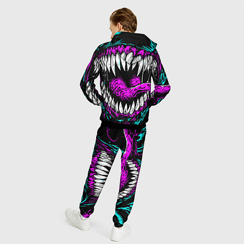Мужской костюм Клыки венома / 3D-Черный – фото 4