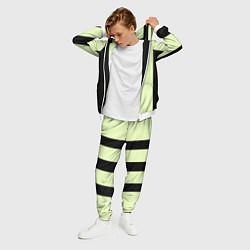 Костюм мужской Color light green black line, цвет: 3D-белый — фото 2
