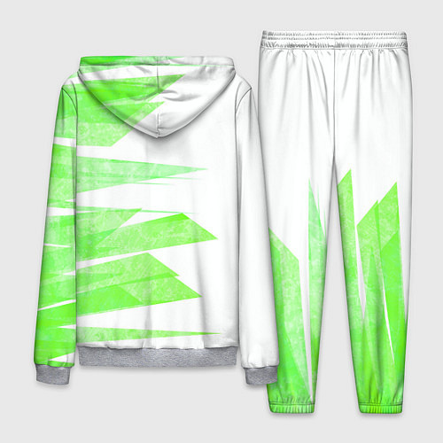Мужской костюм Color white light green stripes / 3D-Меланж – фото 2
