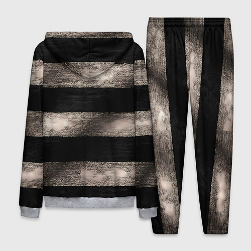 Мужской костюм Черно-белая тельняшка текстура / 3D-Меланж – фото 2