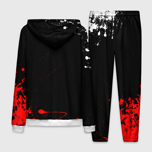 Мужской костюм Doom краски всплеск / 3D-Белый – фото 2