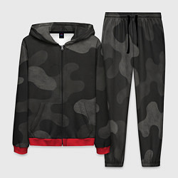 Костюм мужской Черно-серый камуфляж, цвет: 3D-красный