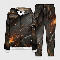 Мужской костюм Искры метала под камуфляжем