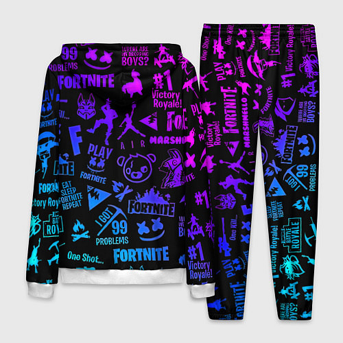 Мужской костюм Fortnite x doom neon logo / 3D-Белый – фото 2