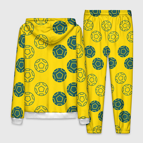 Мужской костюм Ряды из спортивных мячей / 3D-Белый – фото 2