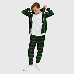 Костюм мужской Color black cage green stripes, цвет: 3D-белый — фото 2