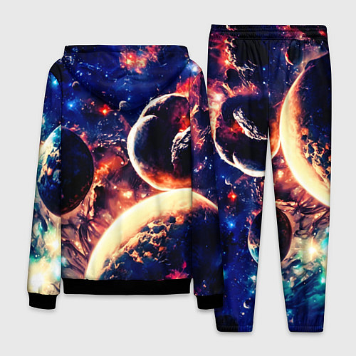 Мужской костюм Фантастический космос планеты / 3D-Черный – фото 2