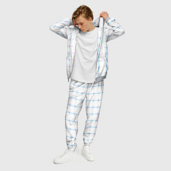 Костюм мужской Color white blue stripes, цвет: 3D-меланж — фото 2