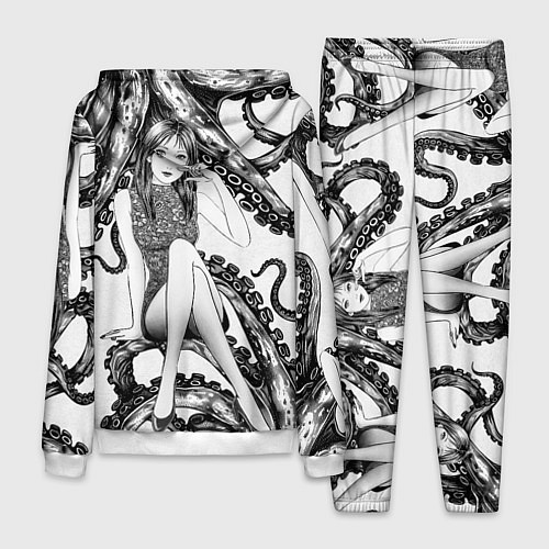 Мужской костюм Junji Ito Death Stranding Tomie and octopus patter / 3D-Белый – фото 2