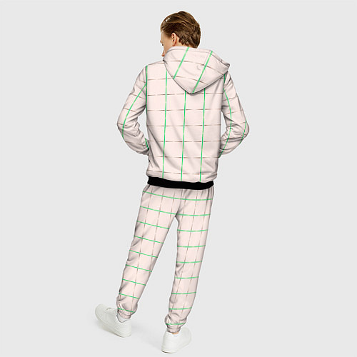 Мужской костюм Color white stripes / 3D-Черный – фото 4