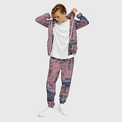 Костюм мужской Текстура с потертостями сине-розовая, цвет: 3D-белый — фото 2