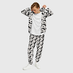 Костюм мужской Три буквы: чёрные, цвет: 3D-белый — фото 2