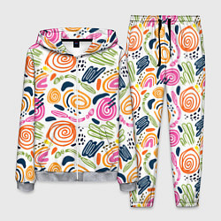Костюм мужской Яркие спирали, цвет: 3D-меланж