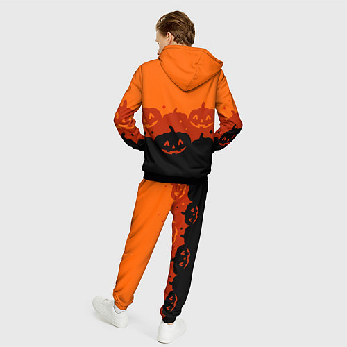 Мужской костюм Хэллоуин счастливые тыквы / 3D-Черный – фото 4
