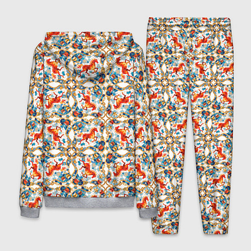 Мужской костюм Орнамент с лошадью - символом Нового 2026 года / 3D-Меланж – фото 2