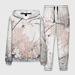 Костюм мужской Цветущее дерево абстракция, цвет: 3D-меланж