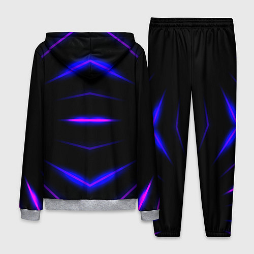 Мужской костюм Color black neon stripes / 3D-Меланж – фото 2