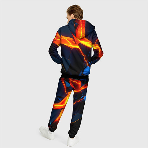 Мужской костюм Plate fractures / 3D-Черный – фото 4