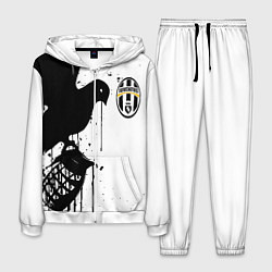 Костюм мужской Ювентус черная птица краски, цвет: 3D-белый