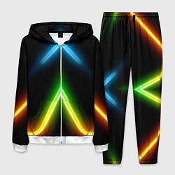 Костюм мужской Neon multicolored lines, цвет: 3D-белый