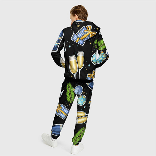 Мужской костюм Новогодний вайб / 3D-Черный – фото 4