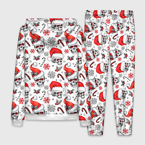 Мужской костюм Новогодние черепа / 3D-Белый – фото 2