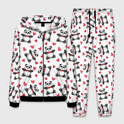 Костюм мужской Любимые панды, цвет: 3D-черный