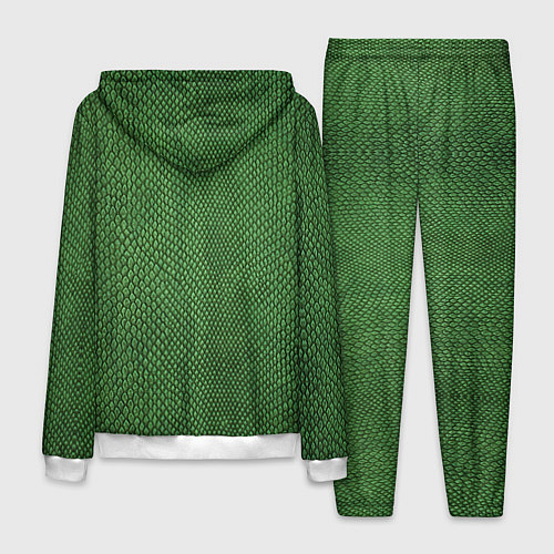 Мужской костюм Змеиная зеленая кожа / 3D-Белый – фото 2
