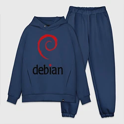 Мужской костюм оверсайз Debian, цвет: тёмно-синий