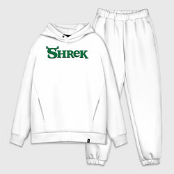 Мужской костюм оверсайз Shrek: Logo, цвет: белый