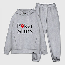 Мужской костюм оверсайз Poker Stars, цвет: меланж