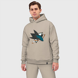 Мужской костюм оверсайз San Jose Sharks, цвет: миндальный — фото 2