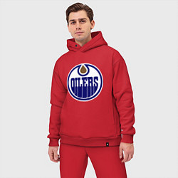 Мужской костюм оверсайз Edmonton Oilers, цвет: красный — фото 2